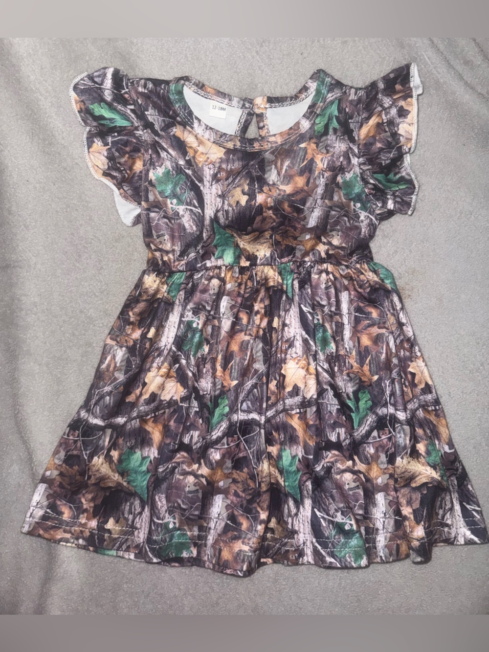 Camo print baby dress